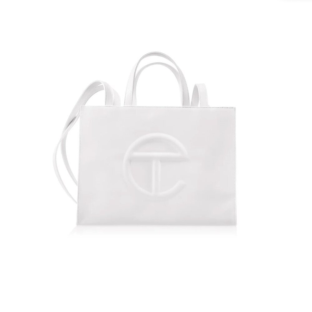 Telfar Medium Shopping Bag White Unisex Vegan Leather Dust Bag Included